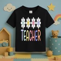 Teacher Life Daisy Flower PreK Kindergarten Teacher Team Toddler T-Shirt thumb 3