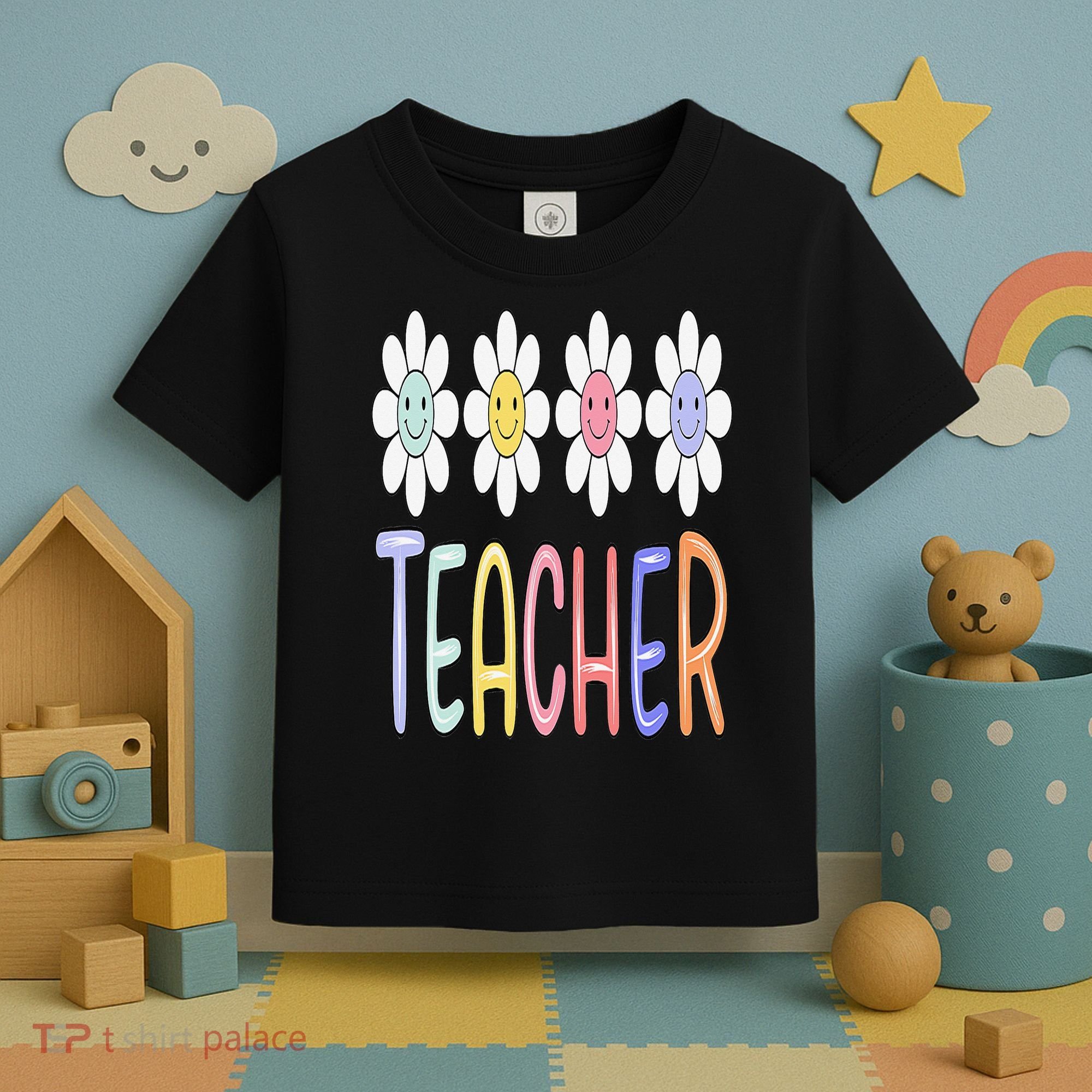 Teacher Life Daisy Flower PreK Kindergarten Teacher Team Toddler T-Shirt