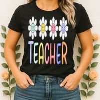 Teacher Life Daisy Flower PreK Kindergarten Teacher Team Women's T-Shirt thumb 2