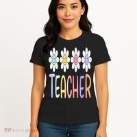 Teacher Life Daisy Flower PreK Kindergarten Teacher Team Women's T-Shirt thumb 4