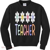 Teacher Life Daisy Flower PreK Kindergarten Teacher Team Kids Sweatshirt thumb 0