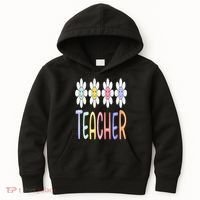 Teacher Life Daisy Flower PreK Kindergarten Teacher Team Kids Hoodie thumb 0