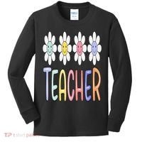 Teacher Life Daisy Flower PreK Kindergarten Teacher Team Kids Long Sleeve Shirt thumb 0