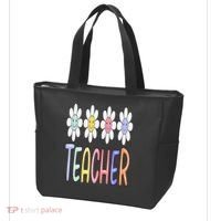 Teacher Life Daisy Flower PreK Kindergarten Teacher Team Tote Bag thumb 3