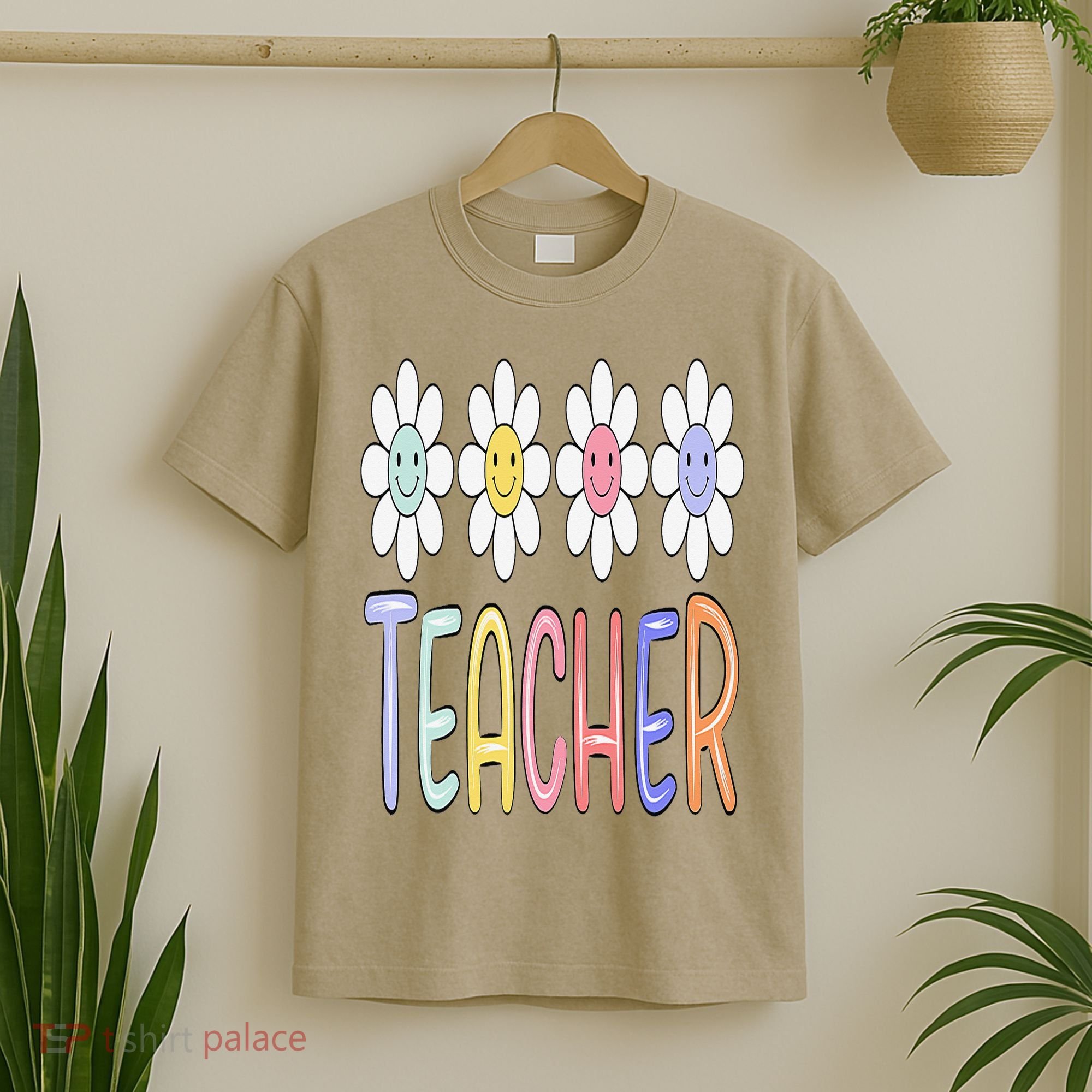 Teacher Life Daisy Flower PreK Kindergarten Teacher Team T-Shirt