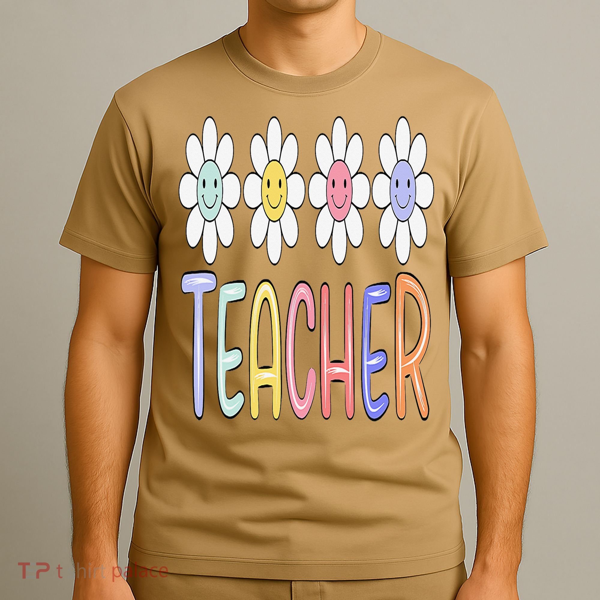 Teacher Life Daisy Flower PreK Kindergarten Teacher Team T-Shirt