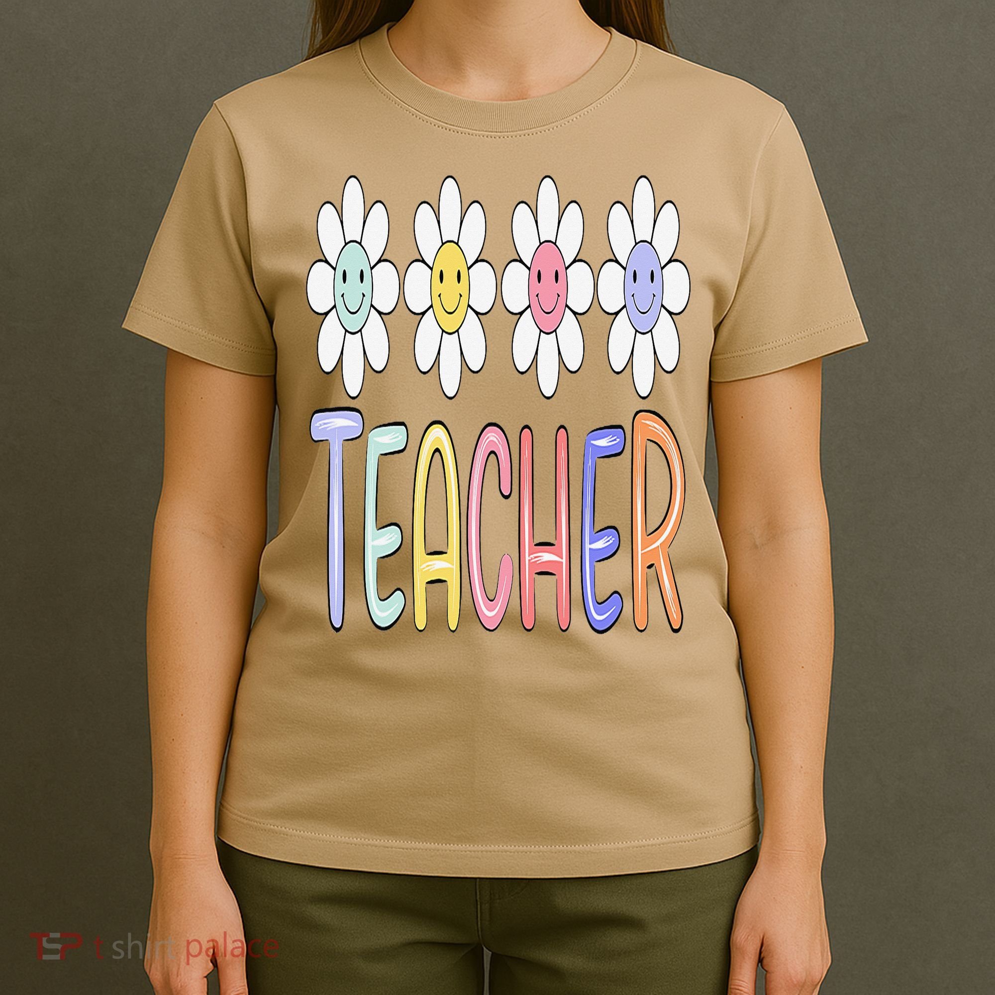 Teacher Life Daisy Flower PreK Kindergarten Teacher Team T-Shirt