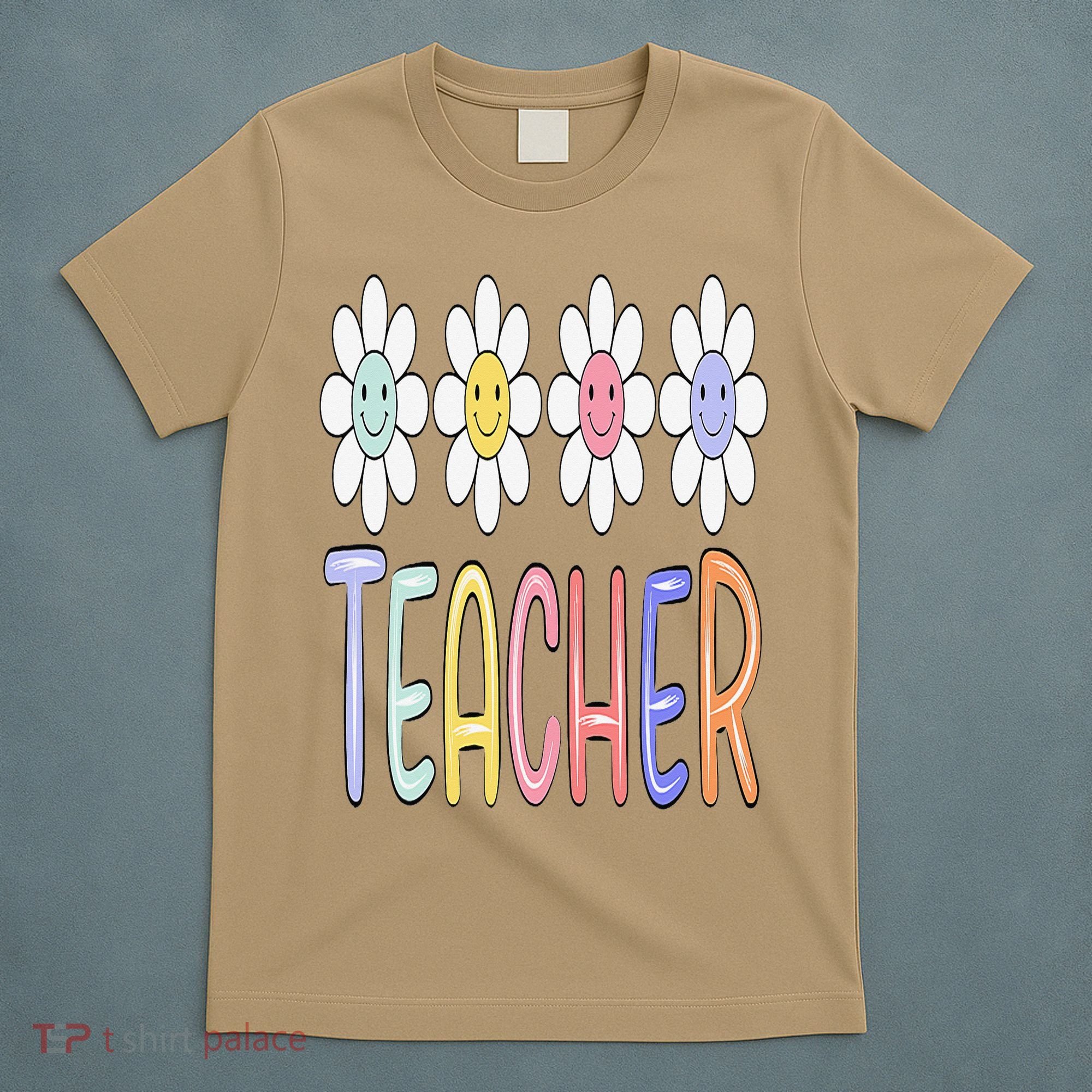 Teacher Life Daisy Flower PreK Kindergarten Teacher Team T-Shirt