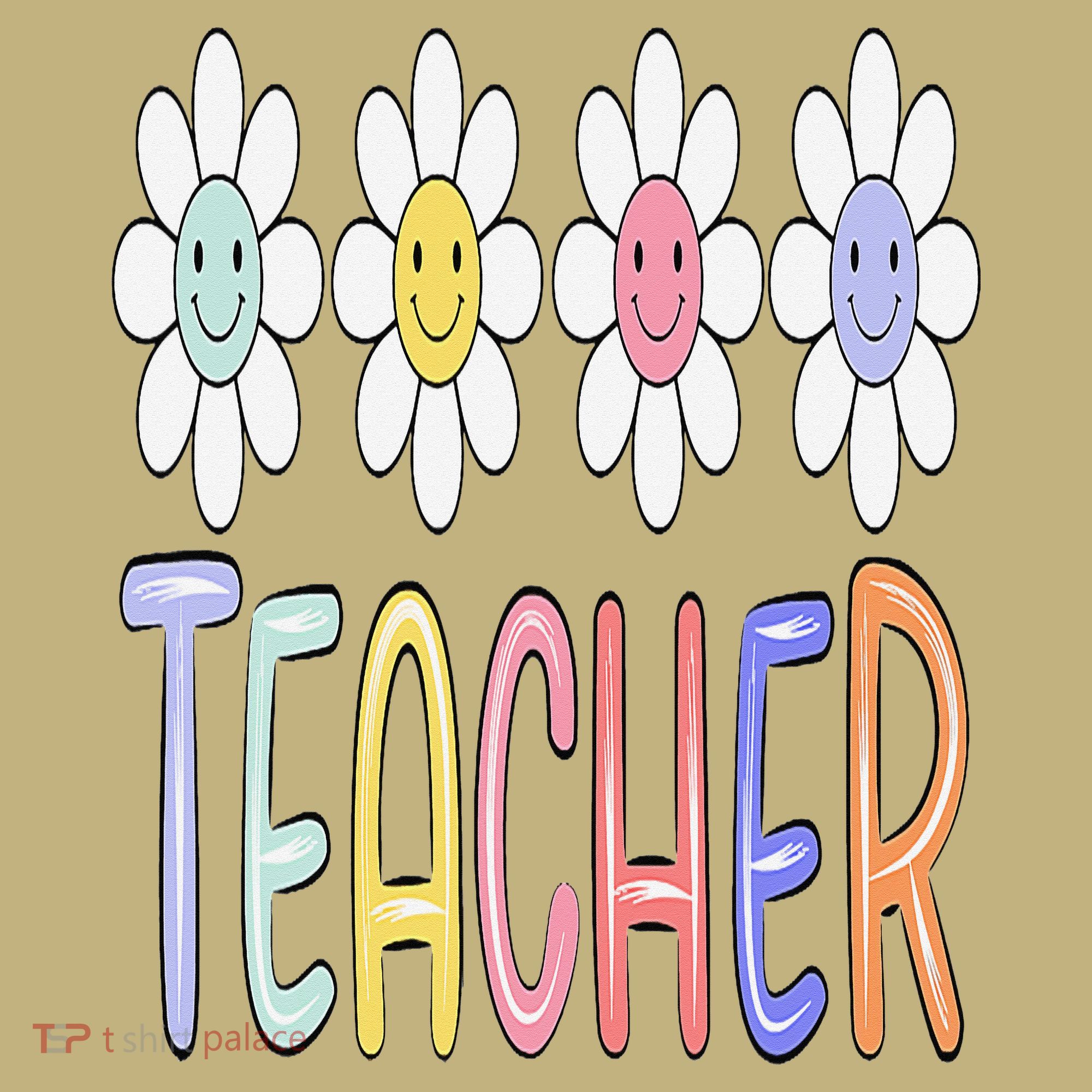 Teacher Life Daisy Flower PreK Kindergarten Teacher Team Button