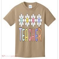 Teacher Life Daisy Flower PreK Kindergarten Teacher Team Kids T-Shirt thumb 0