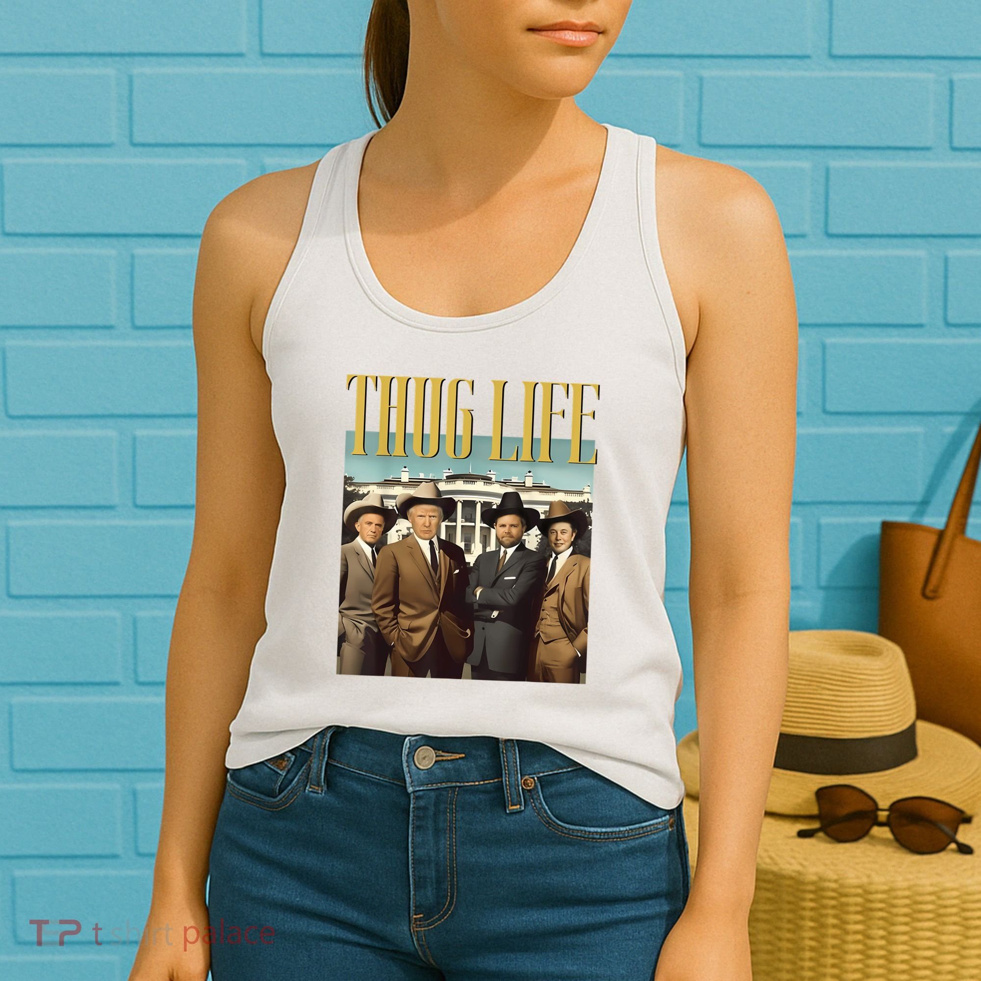 Thug Life Donald Trump Jd Vance Rfk Kennedy Elon Women's Tank Top