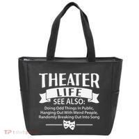Theater Life Defination Musical Broadway Funny Novelty Tote Bag thumb 0
