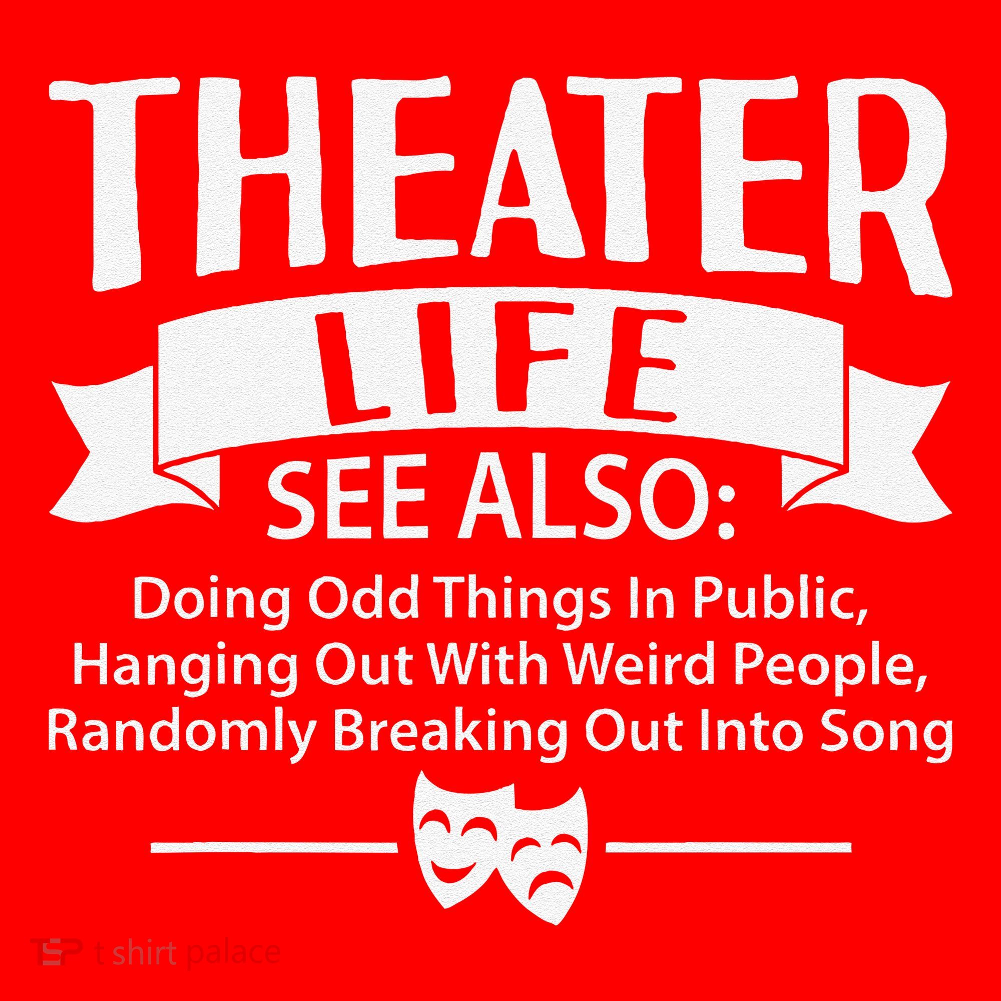 Theater Life Defination Musical Broadway Funny Novelty Santa Hat