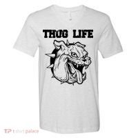 Thug Life Dog V-Neck T-Shirt thumb 0