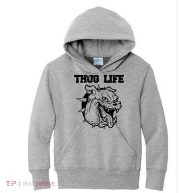 Thug Life Dog Kids Hoodie