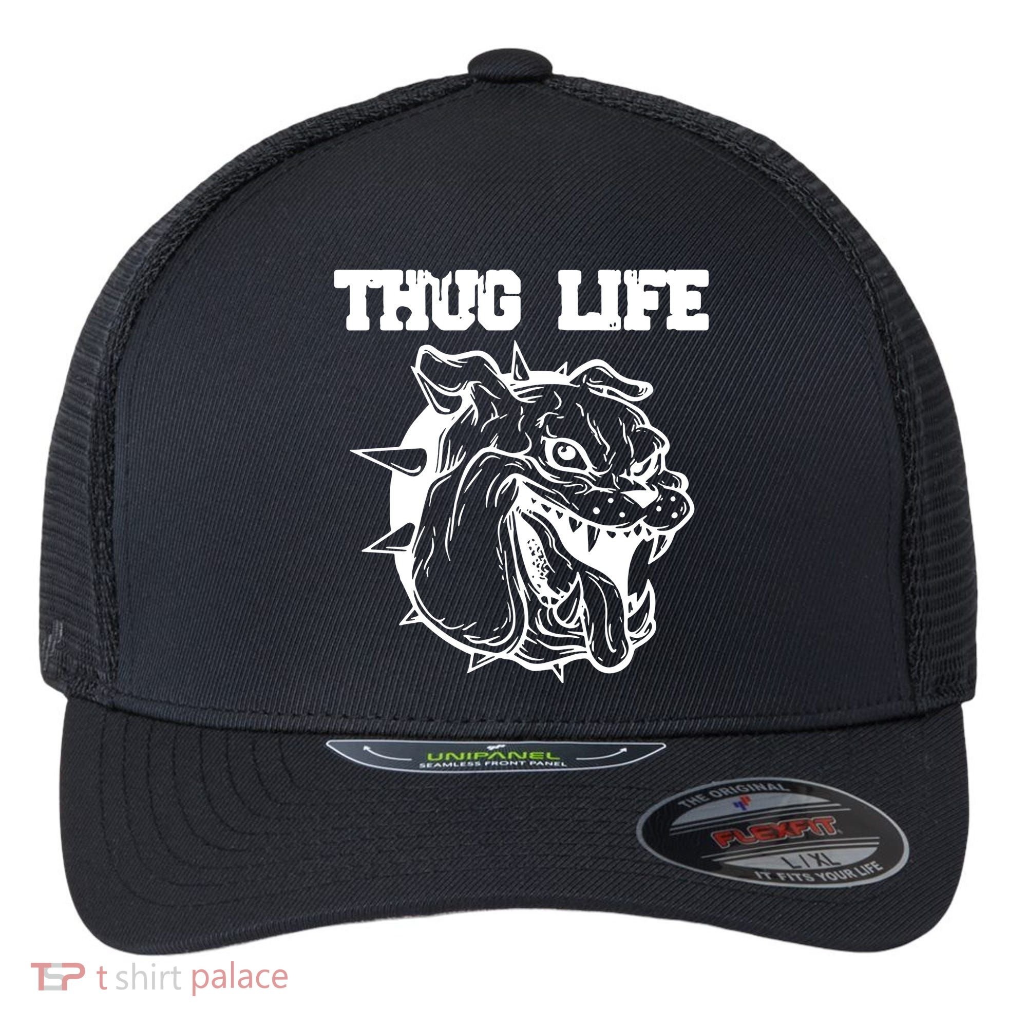 Thug Life Dog Flexfit Unipanel Trucker Cap