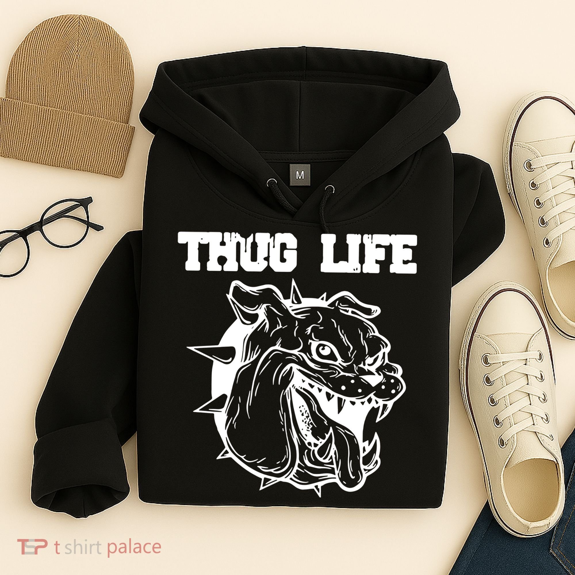 Thug Life Dog Hoodie