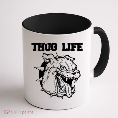 Thug Life Dog Coffee Mug back