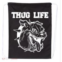 Thug Life Dog Drawstring Bag thumb 0
