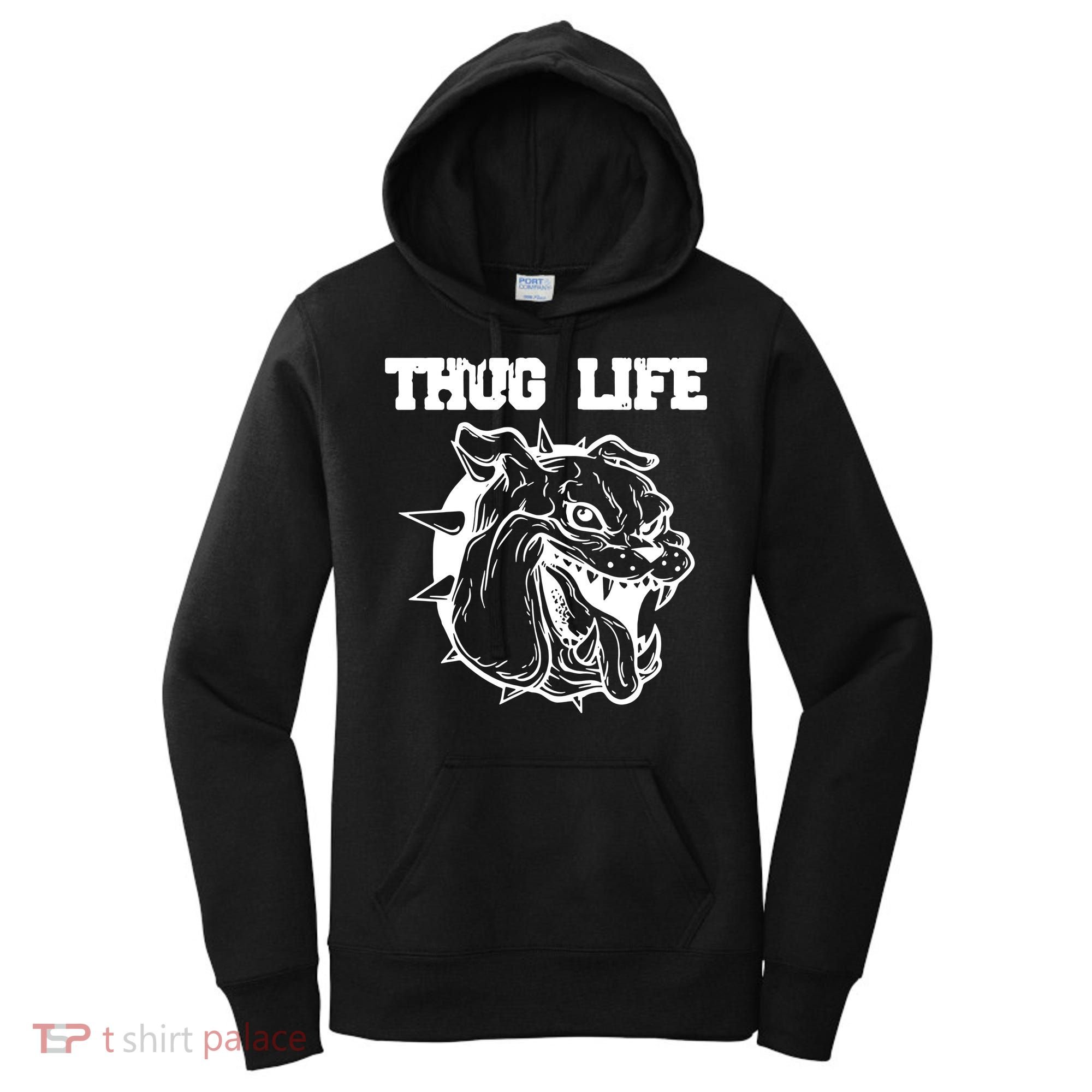 Thug Life Dog Women's Hoodie