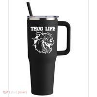 Thug Life Dog 40oz Vacuum Insulated Stainless Steel Travel Tumbler thumb 0