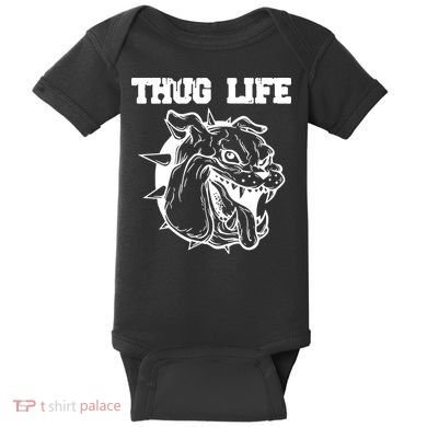 Thug Life Dog Baby Bodysuit