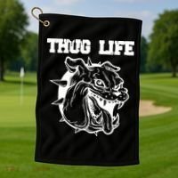 Thug Life Dog Golf Towel thumb 1