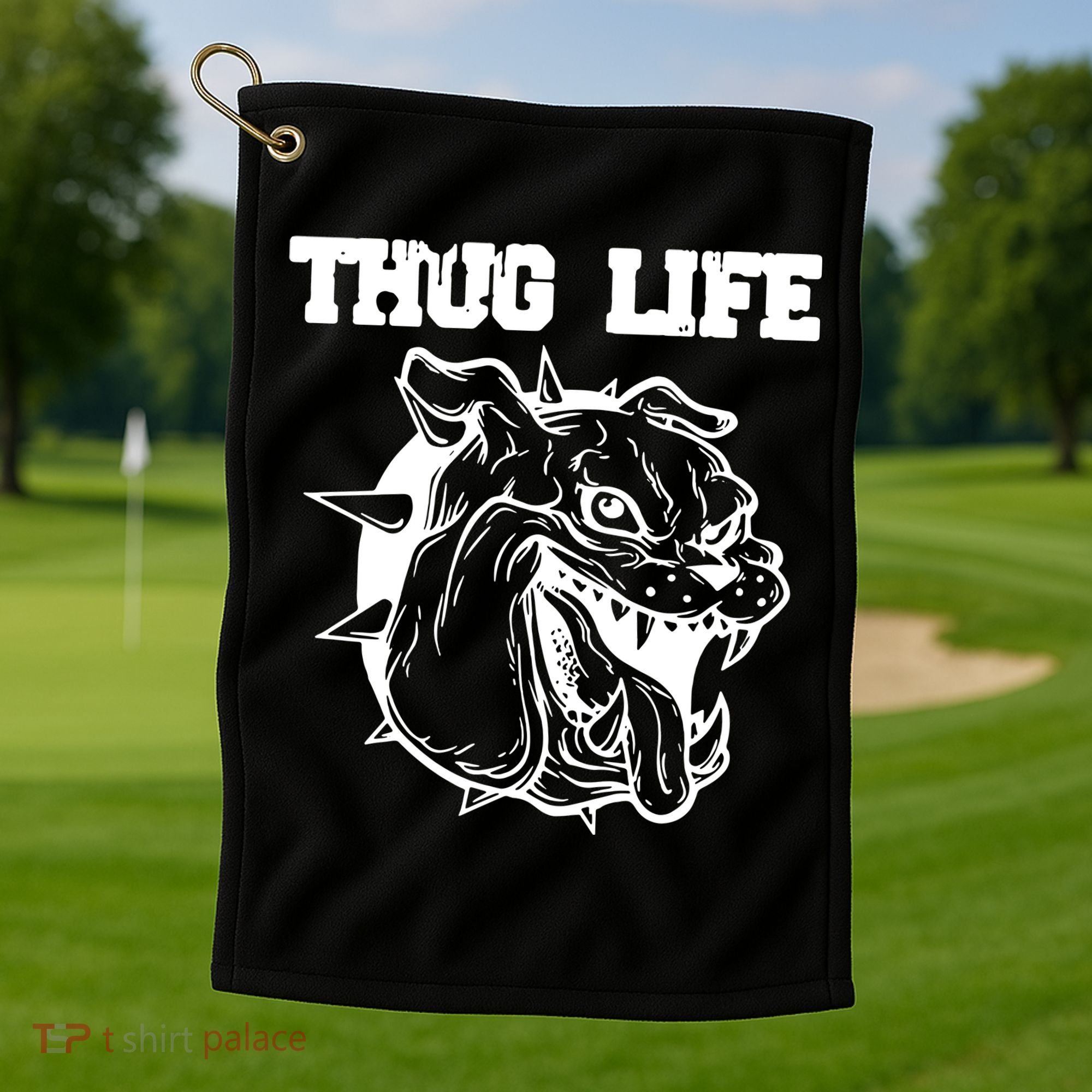 Thug Life Dog Golf Towel