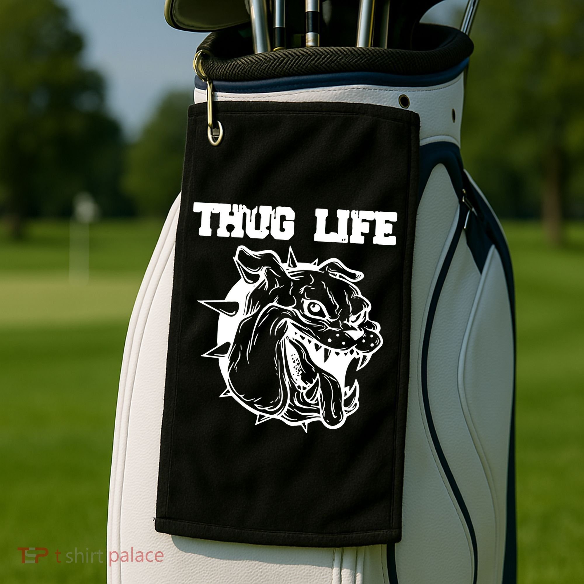 Thug Life Dog Golf Towel