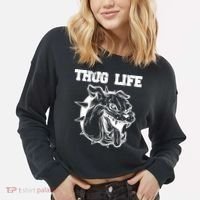 Thug Life Dog Cropped Pullover Crew thumb 2