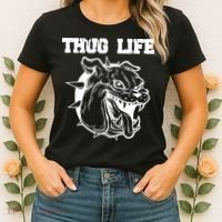 Thug Life Dog Women's T-Shirt thumb 2