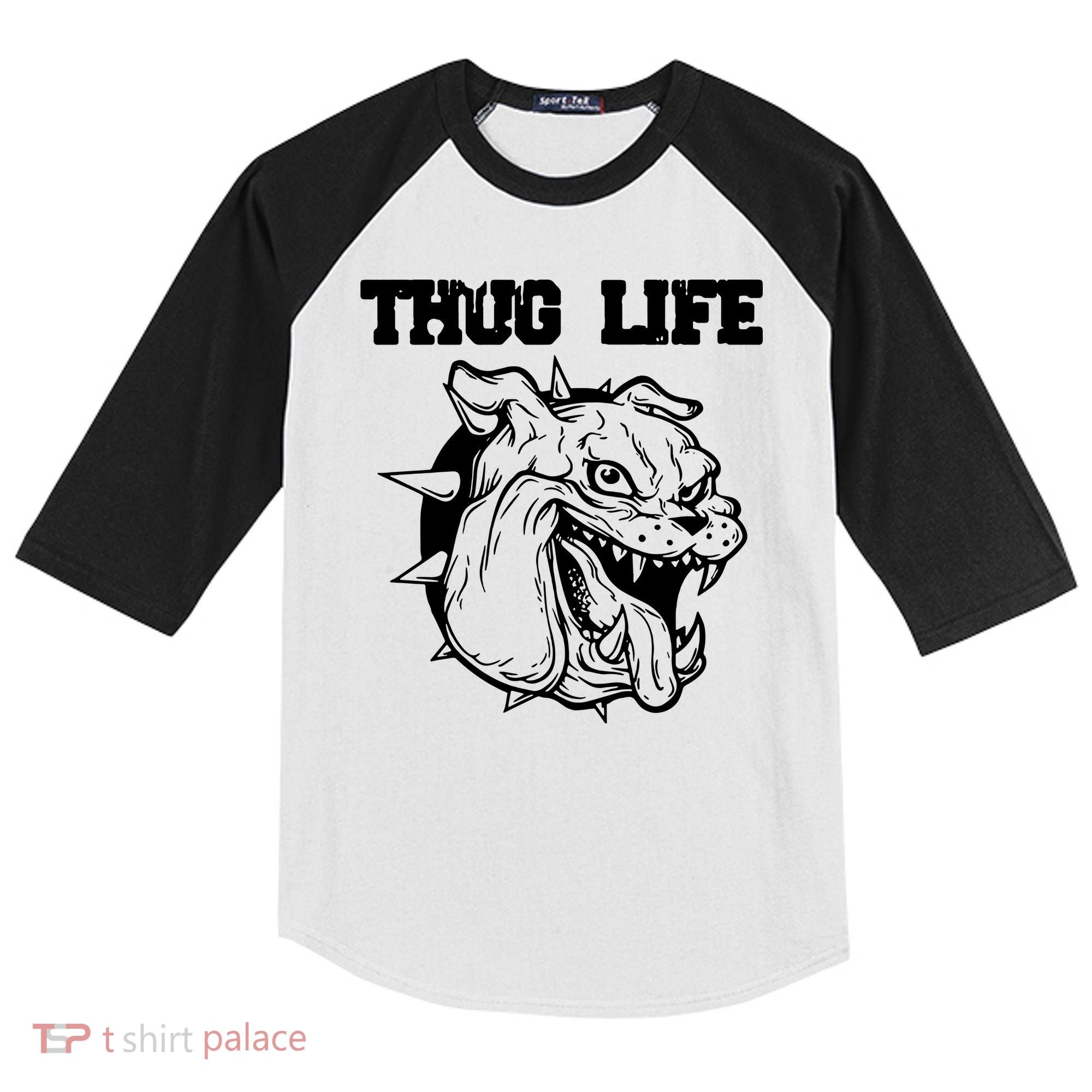 Thug Life Dog Kids Colorblock Raglan Jersey