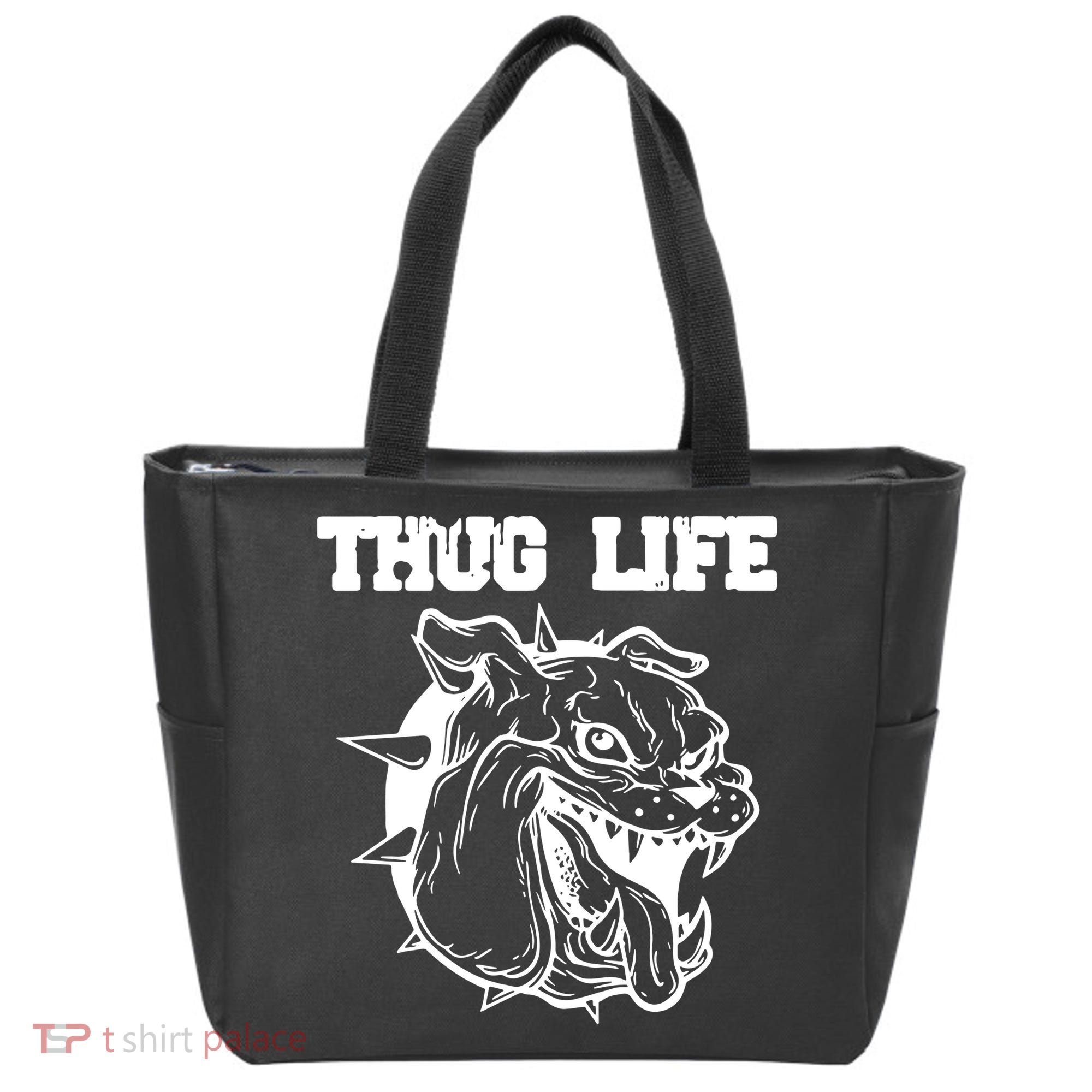 Thug Life Dog Tote Bag