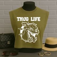 Thug Life Dog Garment-Dyed Women's Muscle Tee thumb 3