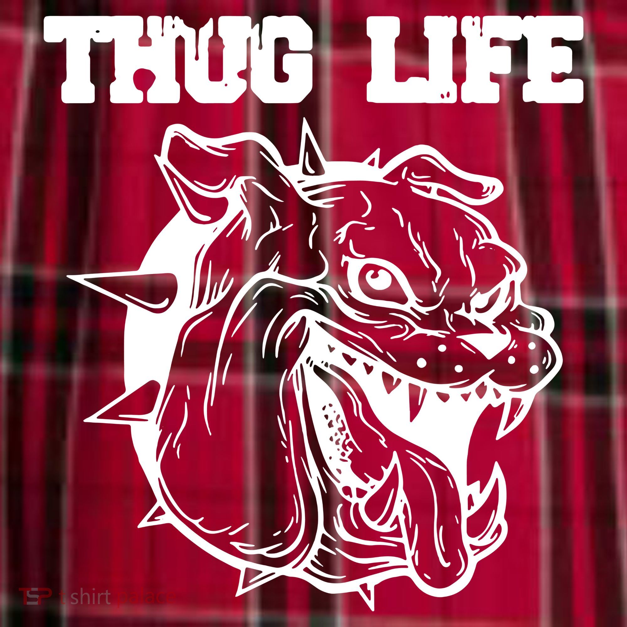 Thug Life Dog Men's Flannel Plaid Pajama Pants