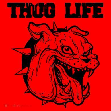 Thug Life Dog Santa Hat