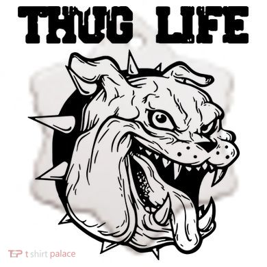 Thug Life Dog Ceramic Ornament