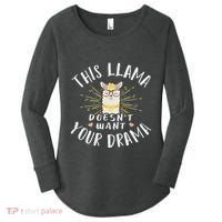 This Llama DoesnT Want Your Drama Women's Perfect Tri Tunic Long Sleeve Shirt thumb 0