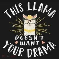 This Llama DoesnT Want Your Drama Tank Top thumb 6