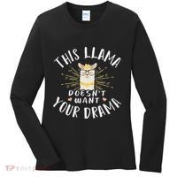 This Llama DoesnT Want Your Drama Women's Long Sleeve Shirt thumb 0