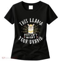 This Llama DoesnT Want Your Drama Women's T-Shirt thumb 0