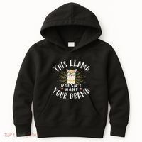 This Llama DoesnT Want Your Drama Kids Hoodie thumb 0