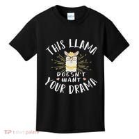 This Llama DoesnT Want Your Drama Kids T-Shirt thumb 0