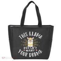 This Llama DoesnT Want Your Drama Tote Bag thumb 0