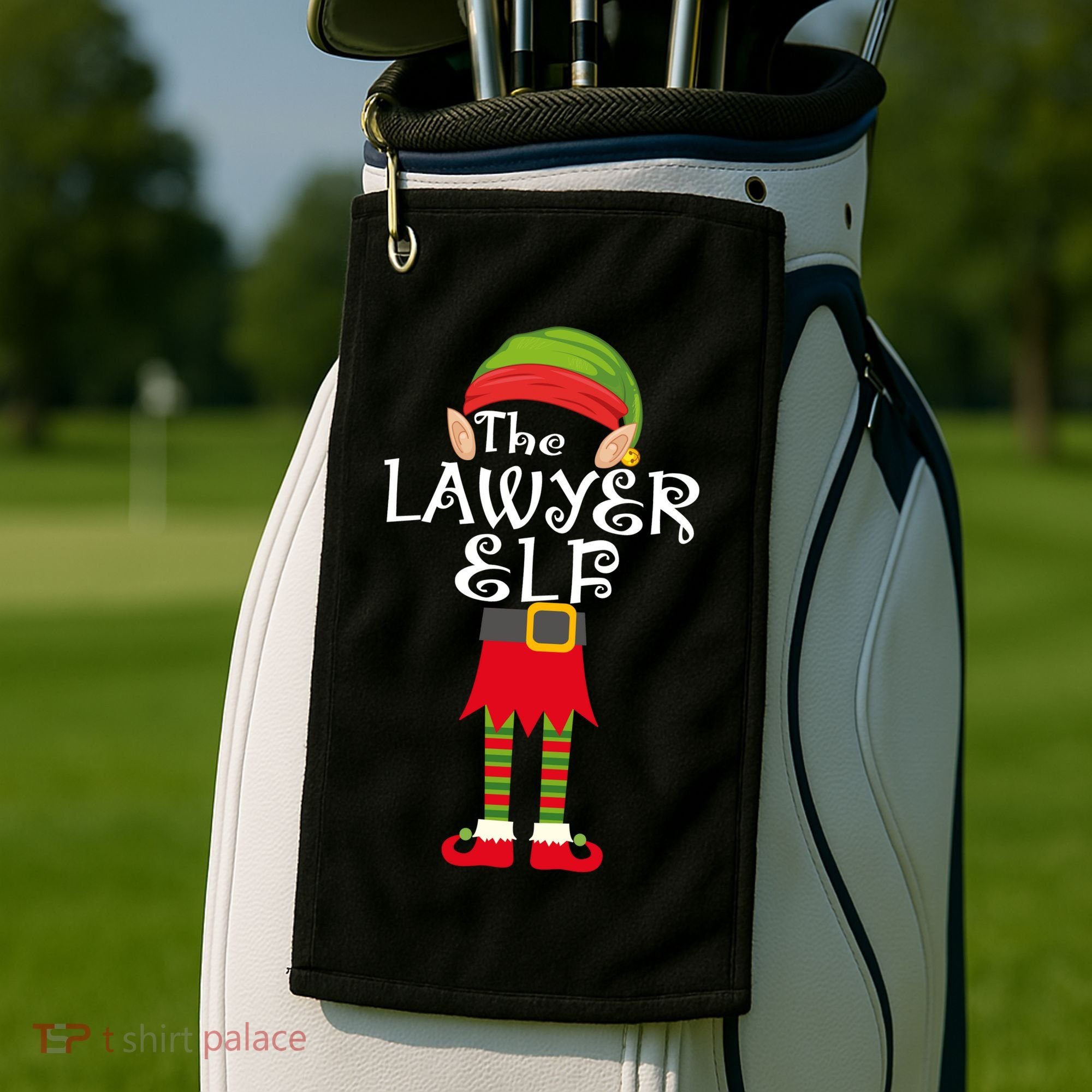 The Lawyer Elf Golf Towel
