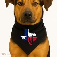 Texas Lineman Electrician Gift Tx Lone Star State Flag USA-Made Doggie Bandana thumb 1