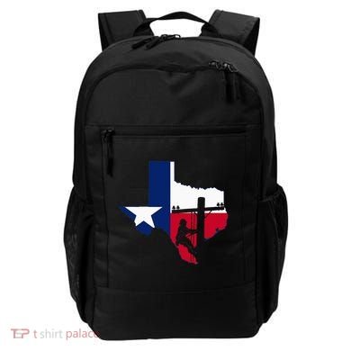 Texas Lineman Electrician Gift Tx Lone Star State Flag Backpack