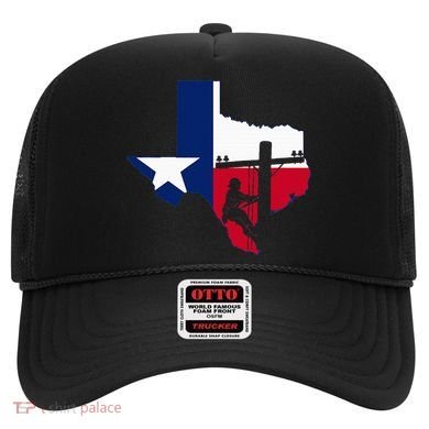 Texas Lineman Electrician Gift Tx Lone Star State Flag Hat