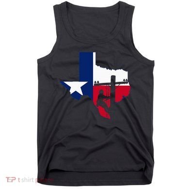 Texas Lineman Electrician Gift Tx Lone Star State Flag Tank Top