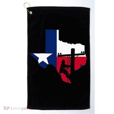 Texas Lineman Electrician Gift Tx Lone Star State Flag Golf Towel